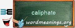 WordMeaning blackboard for caliphate